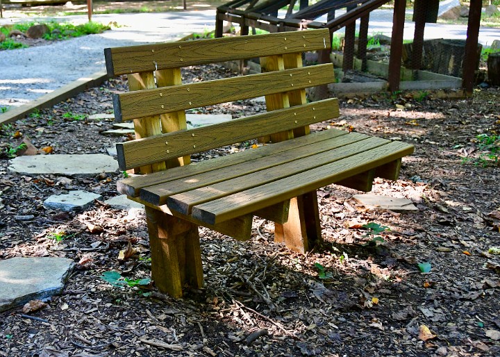 Seat Outside of the Hilton Area Nature Center