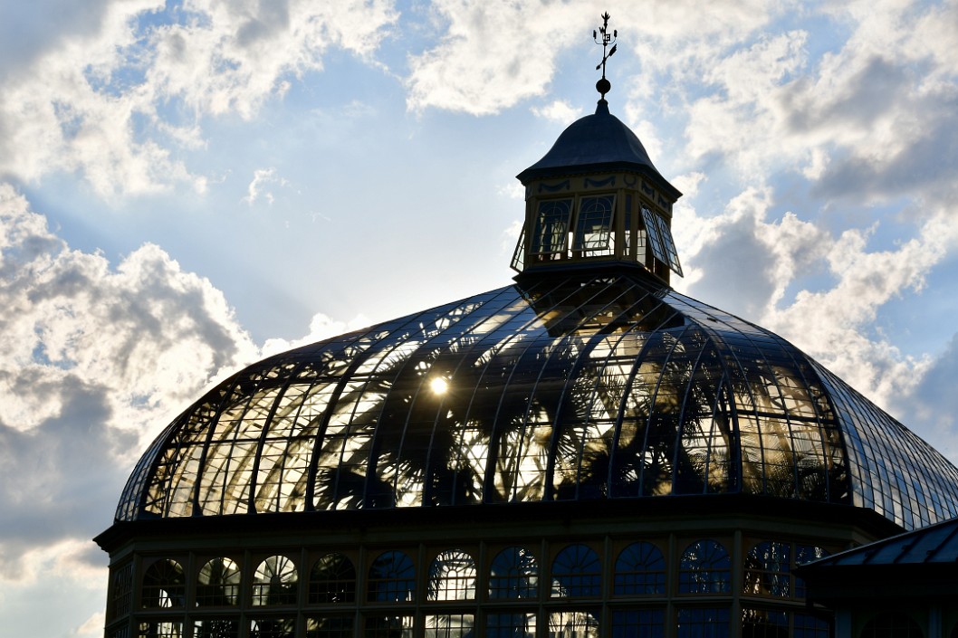 Sun and Clouds and the Palm House