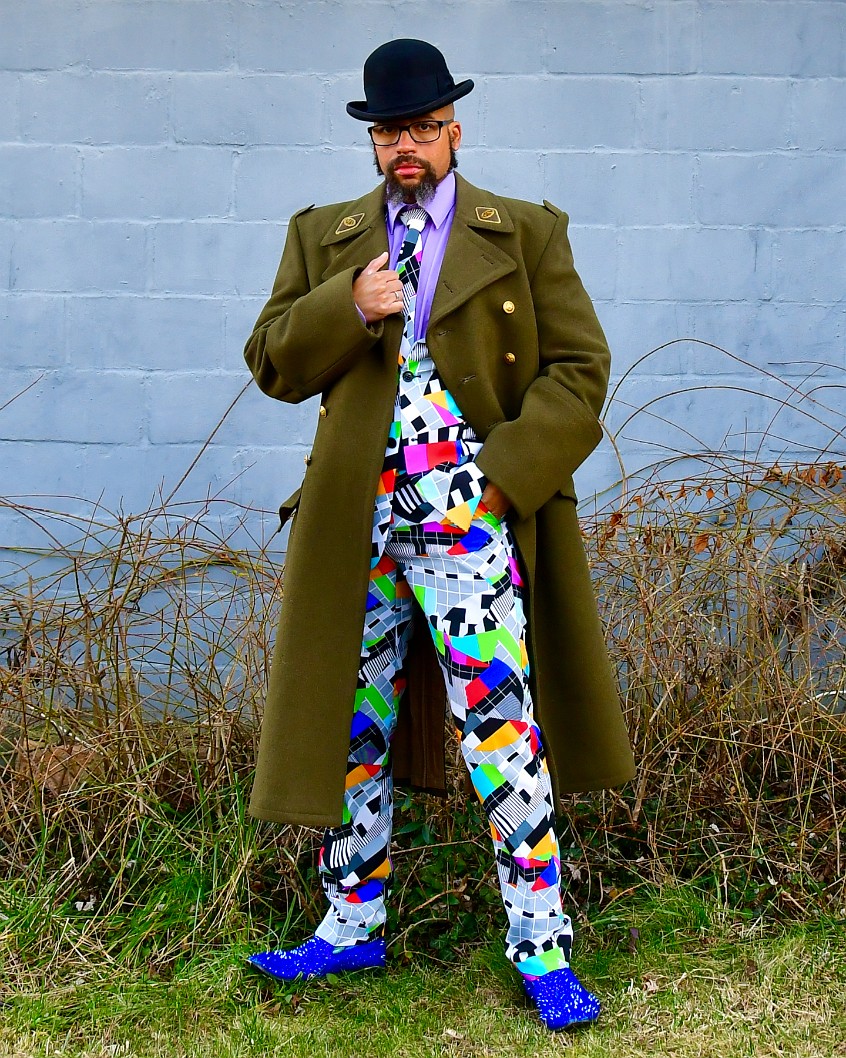 Dapper in Test Pattern and Greatcoat 1