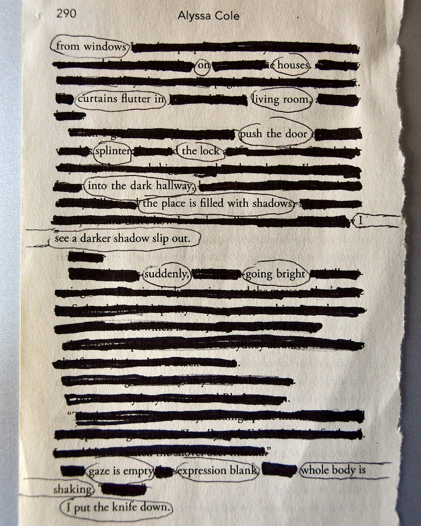 From Windows on Houses Erasure Poem