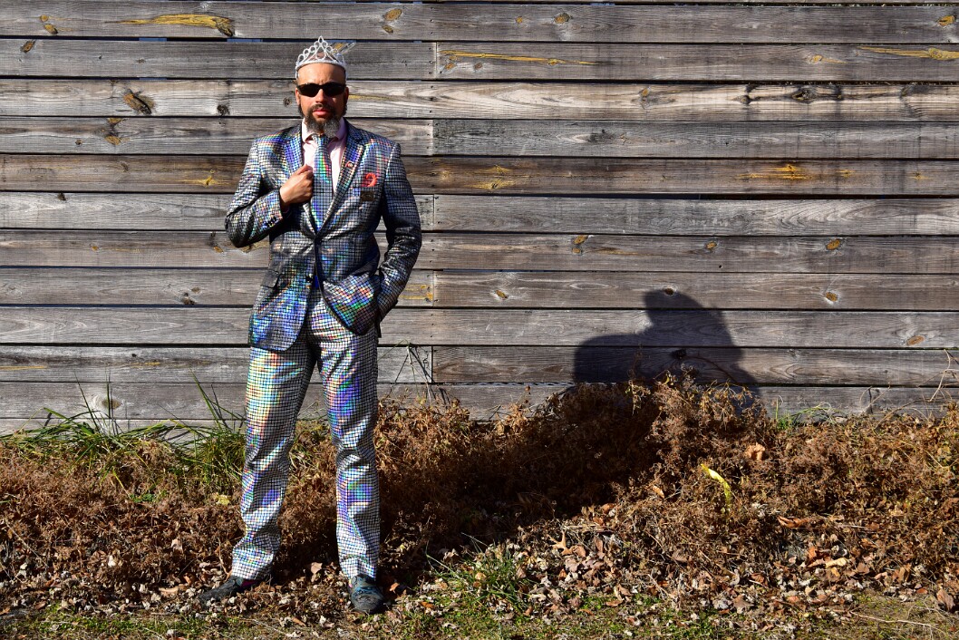Disco Ball Against the Wooden Fence 3
