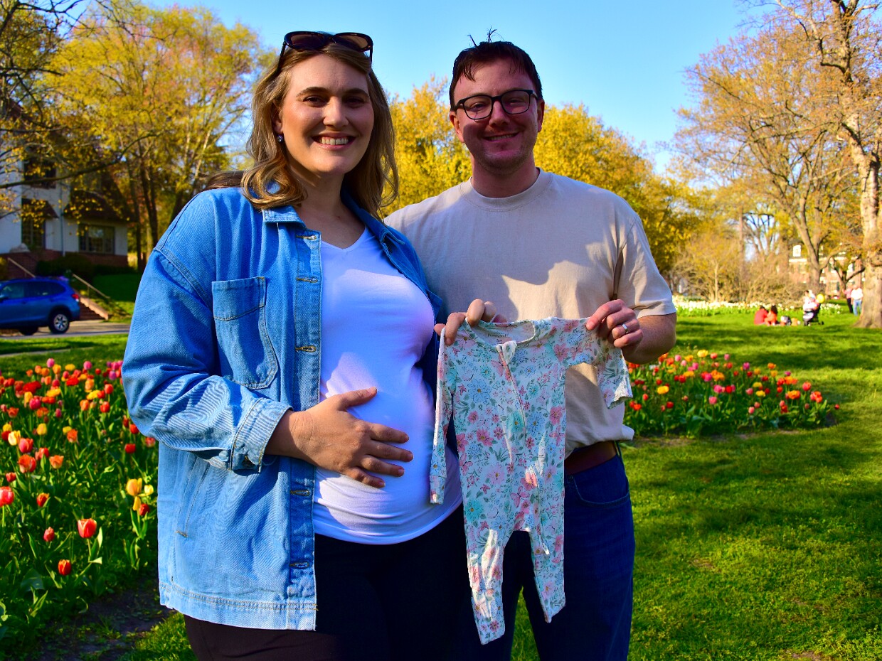 Cool Parents and Their Dog at Sherwood Gardens