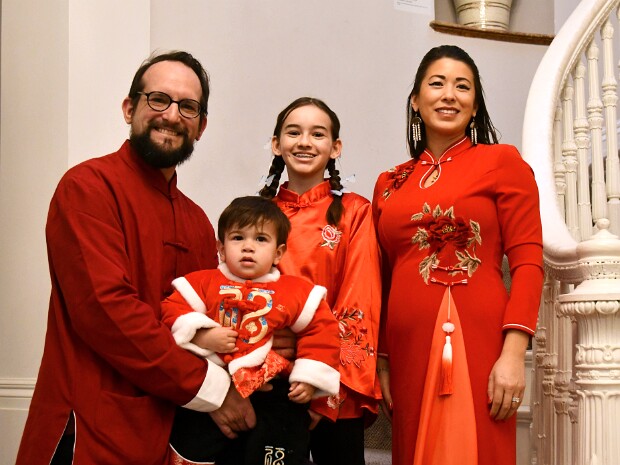 Family in Red