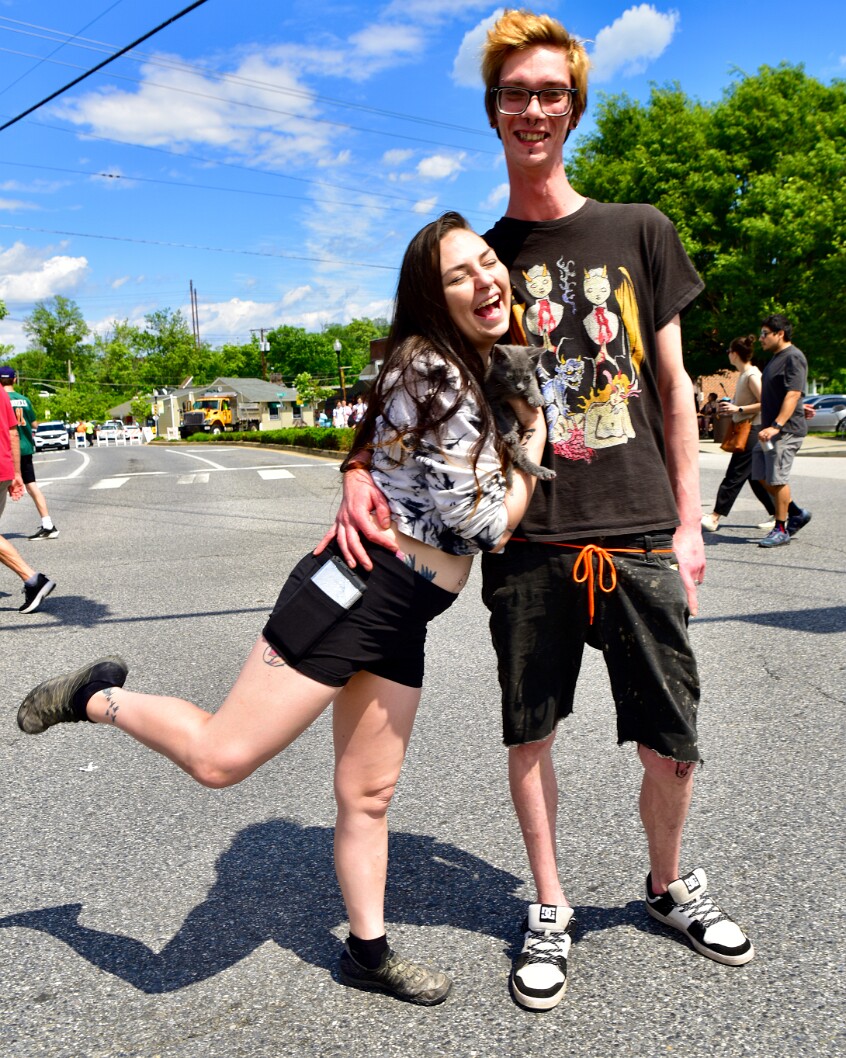 Maria and Daniel Hanging at Arbutus Art Festival 5