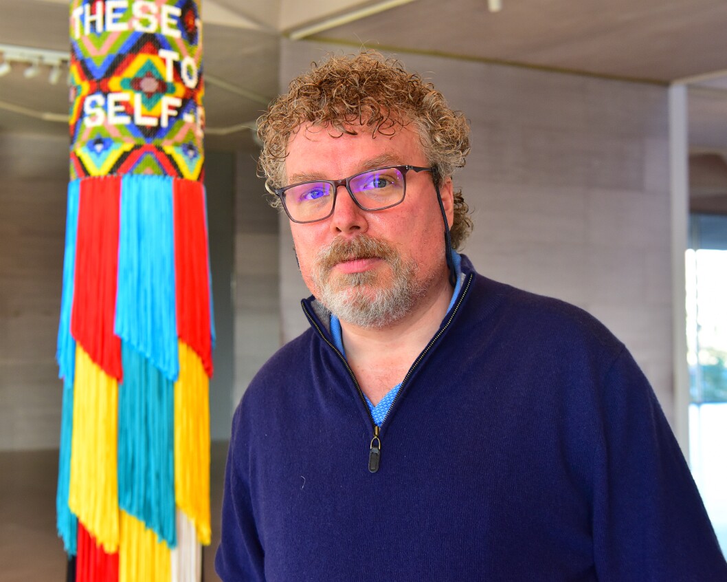 Posed Near WE HOLD THESE TRUTHS TO BE SELF-EVIDENT by jeffrey Gibson 2