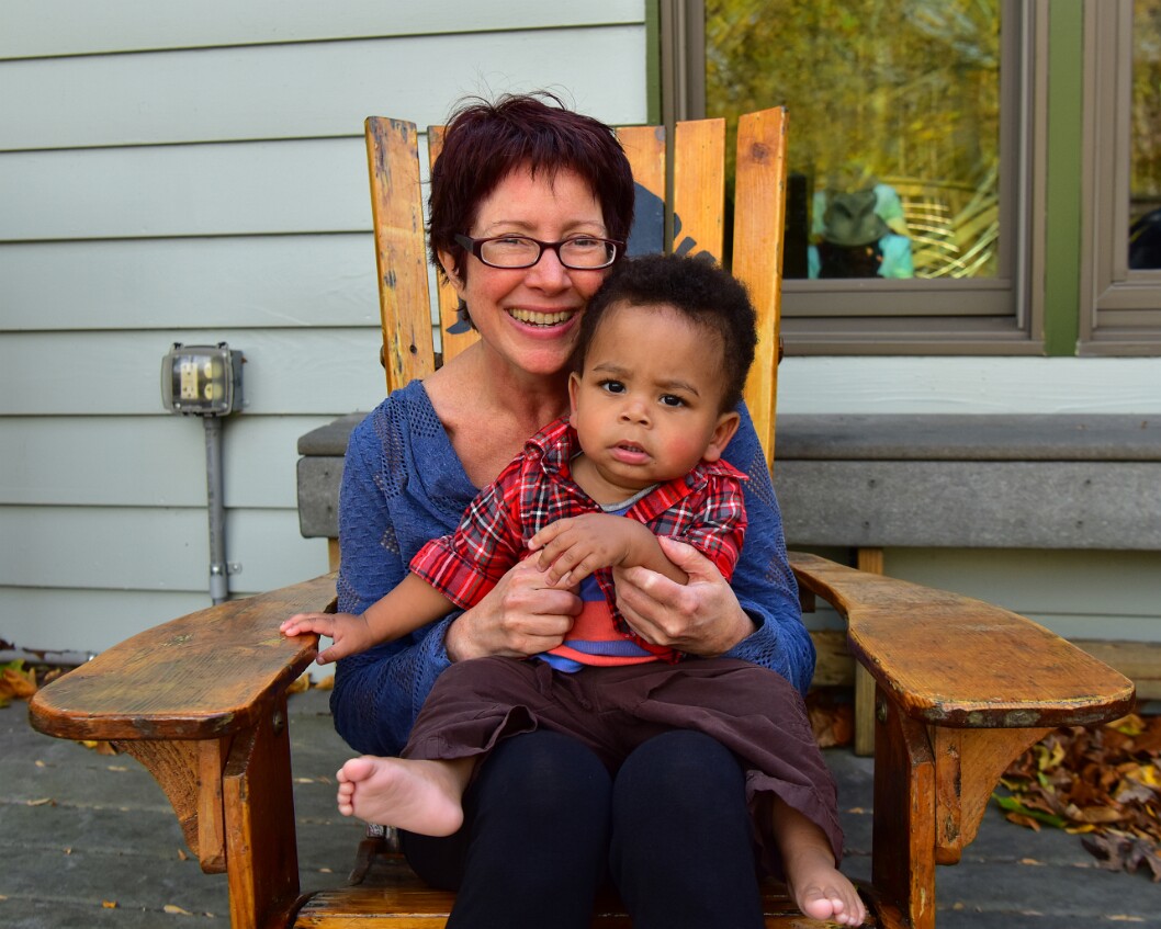 Mom and Rashaun in a Chair