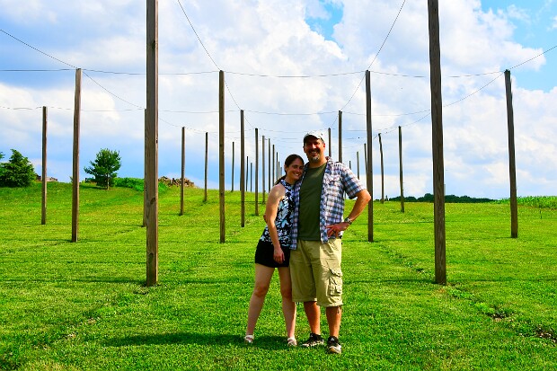 Amanda and Jared at Manor Hill Brewing July 2023