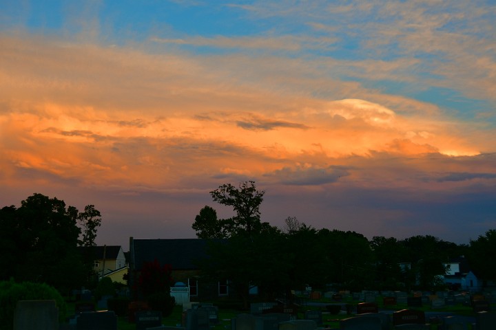 Post Storm Clouds Over the Hebrew Young Mens Cemetery