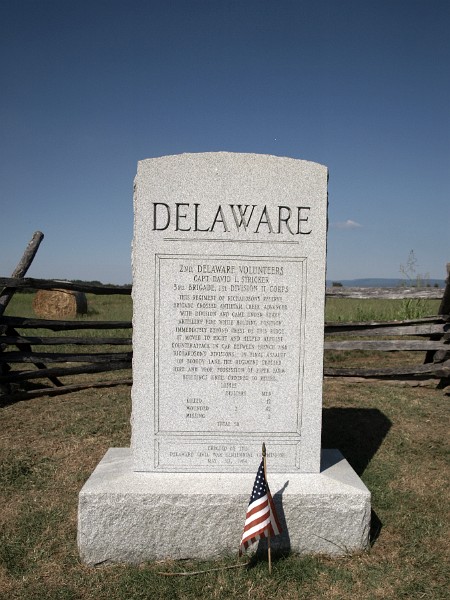 Monument to the 2nd Delaware Volunteers Monument to the 2nd Delaware Volunteers