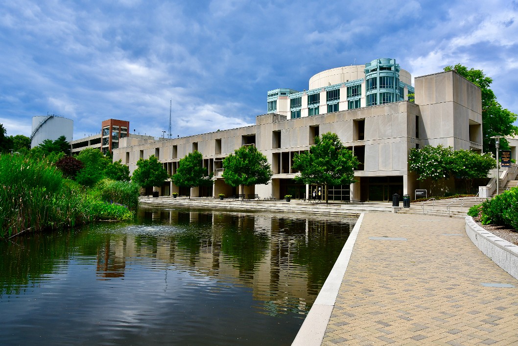 View to the Albin O. Kuhn Library and Gallery
