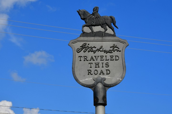 A Headless George Washington Traveled This Road