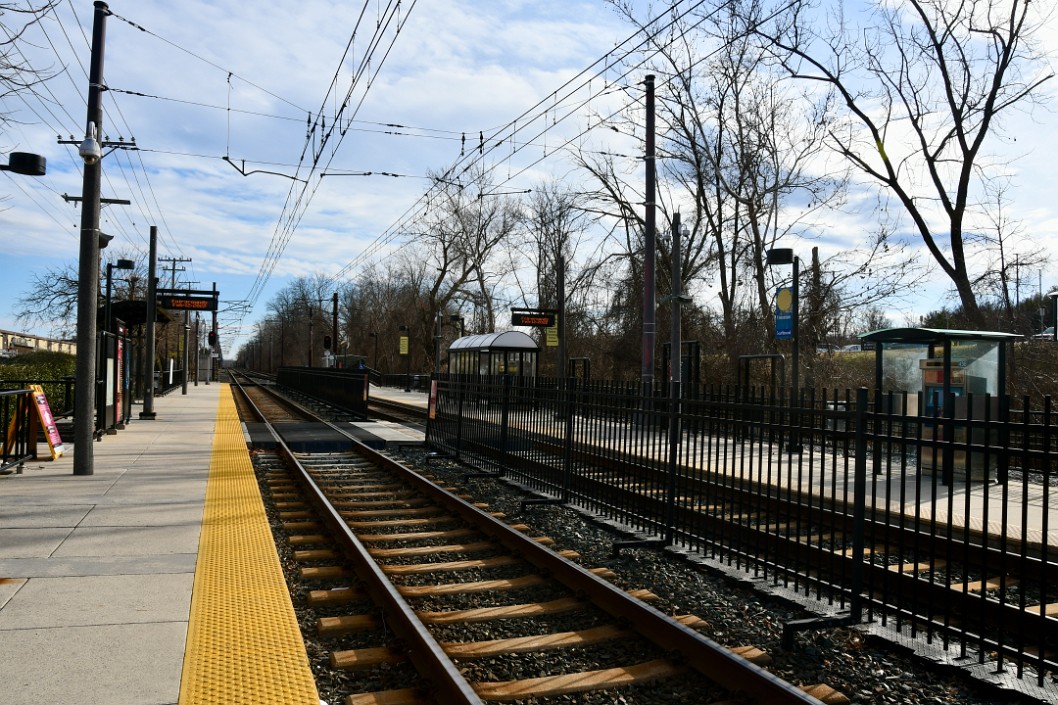 Light Rail Tracks Heading Back to Baltimore
