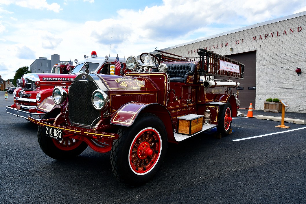 Fabulous Engines Outside of the Fire Museum of Maryland