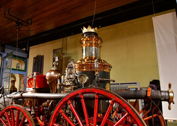 Shining Steam Engine and Red Wheels