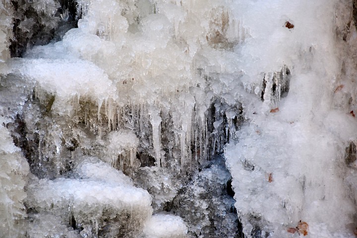 Layers of Icicle Stalactites