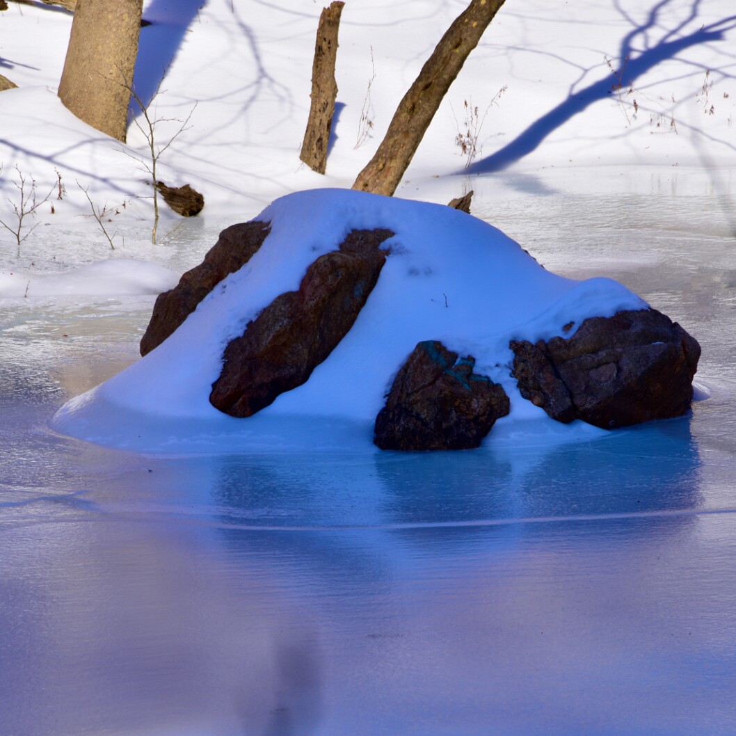 Snow Captures Stone
