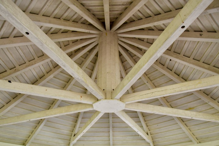 Beams and Supports Within the Lighthizer Gazebo