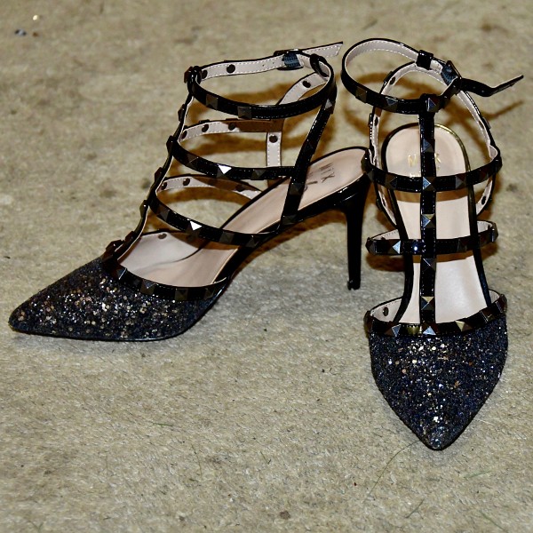 Mix No. 6 Liraven Pumps in Sparkly Black and Silver 2